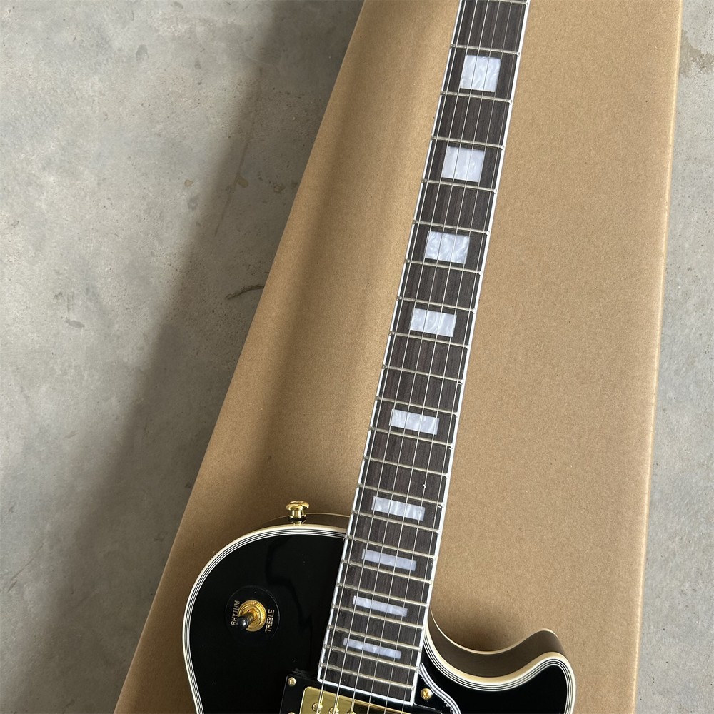 Custom 6-String Electric Guitar: Yellow Sunburst Mahogany Build Fixed Bridge