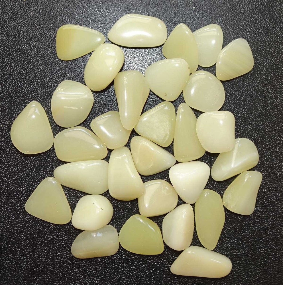 Yellow Opal -3 Ounces Tumbled Stones rt431d