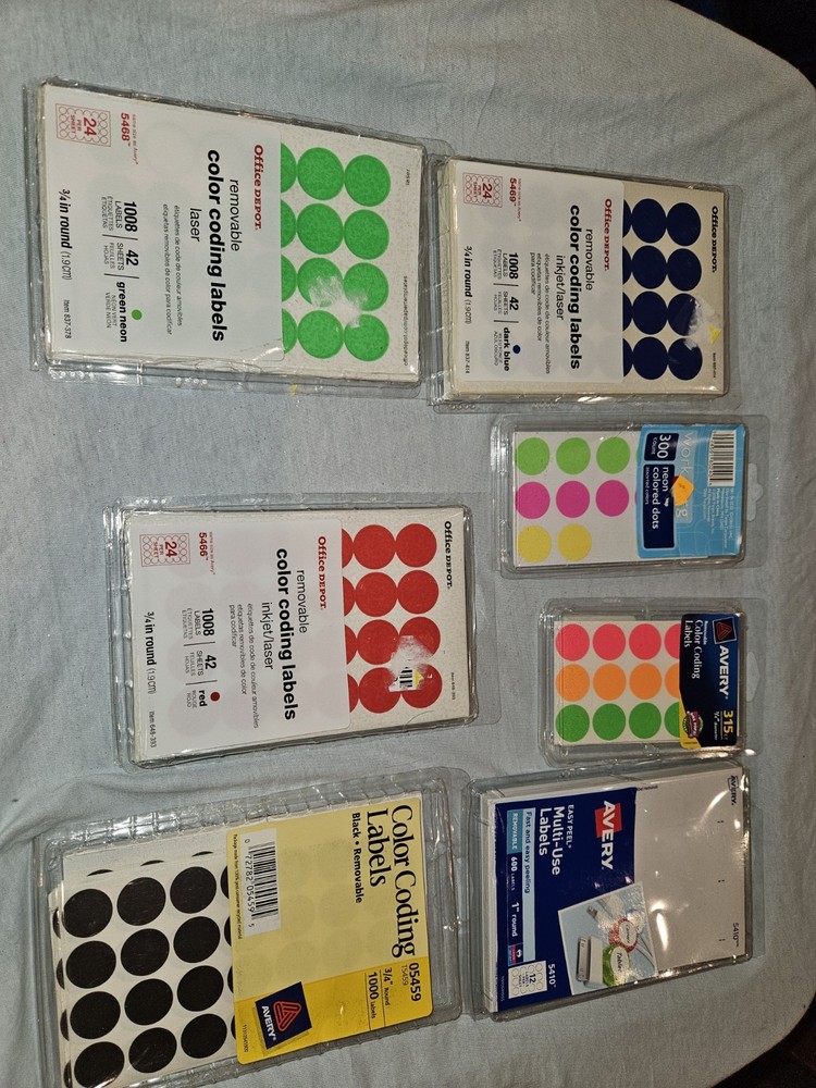 Over 5000 Color Coding Labels Crafts Or Garage Sale