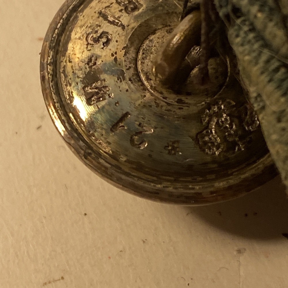 Antique French Brass Button Eagle Vicinalite w/Cockade
