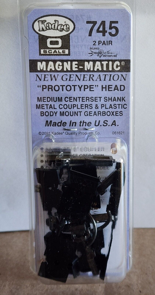 Kadee 745 Prototype Head Medium Centerset Metal Coupler Type E  2 Pairs O Scale