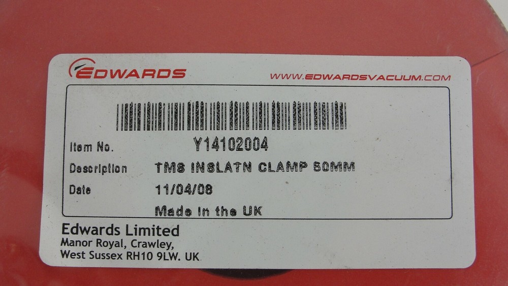 Edwards Y14102004 TMS insulation clamp 50mm new