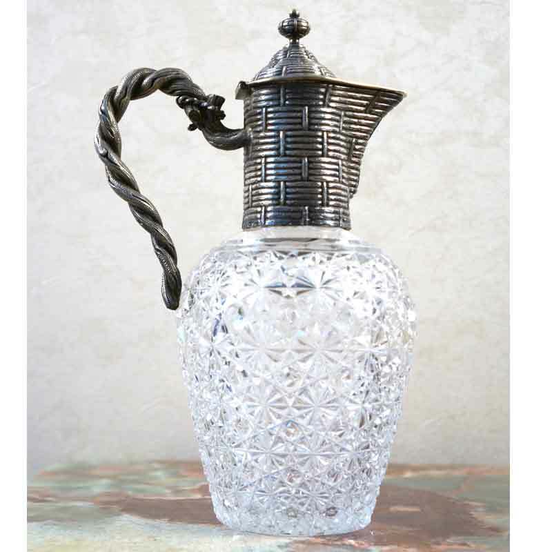 Vintage Russian Crystal Silver Gilt