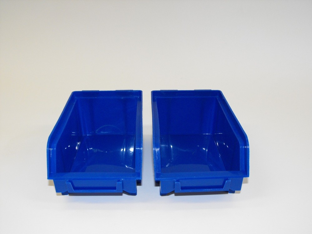 2 Harbor Freight Wall Mount Hanging Storage Bins Replacement Blue Large Bin Plas