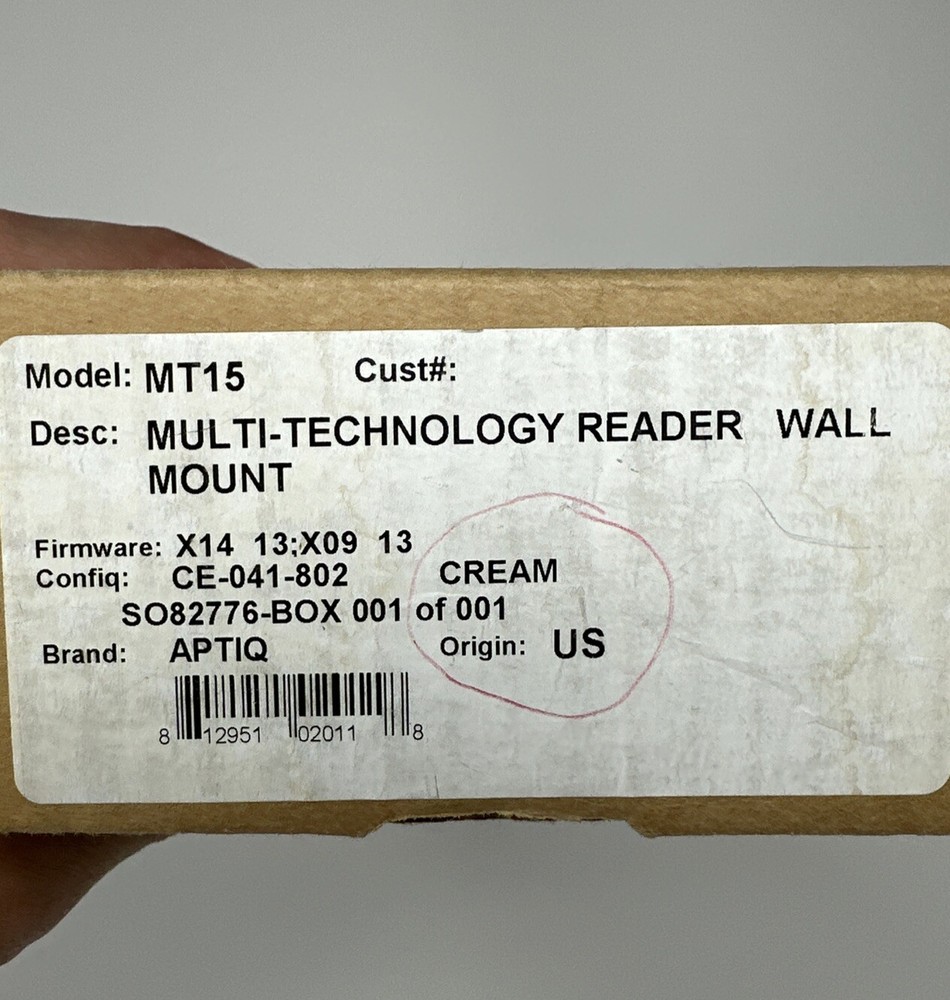 NEW APTIQ LENEL MT15 Multi-Technology Reader Wall Mount White (Cream)