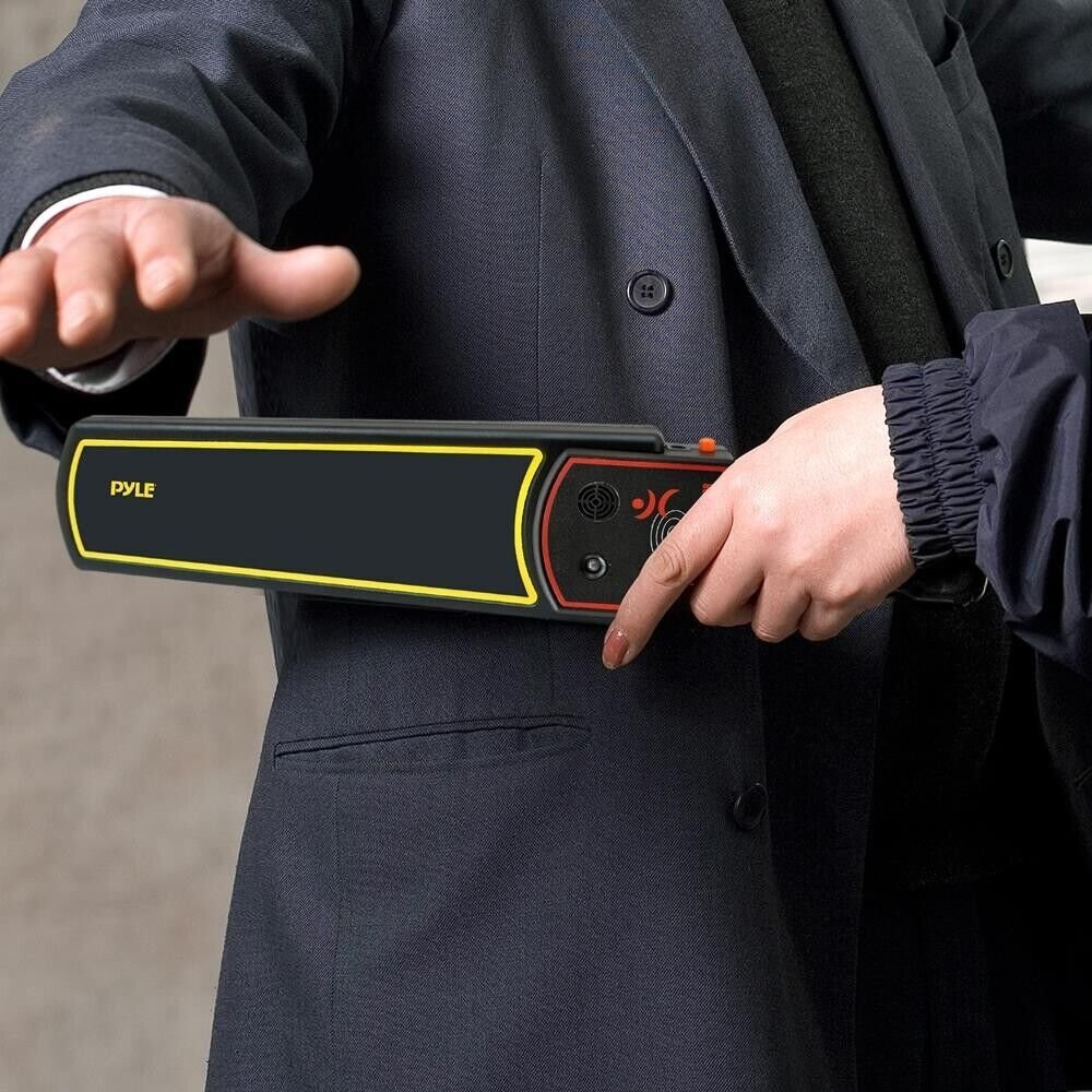 Pyle Handheld Metal Detector Wand Security Scanner w/ Adjustable Sensitivity