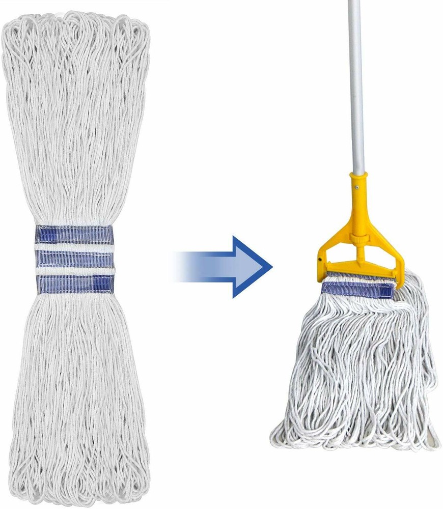 Heavy Duty Loop-End Cotton String Swinger Refills 6 in Mop Head Replacement 24oz