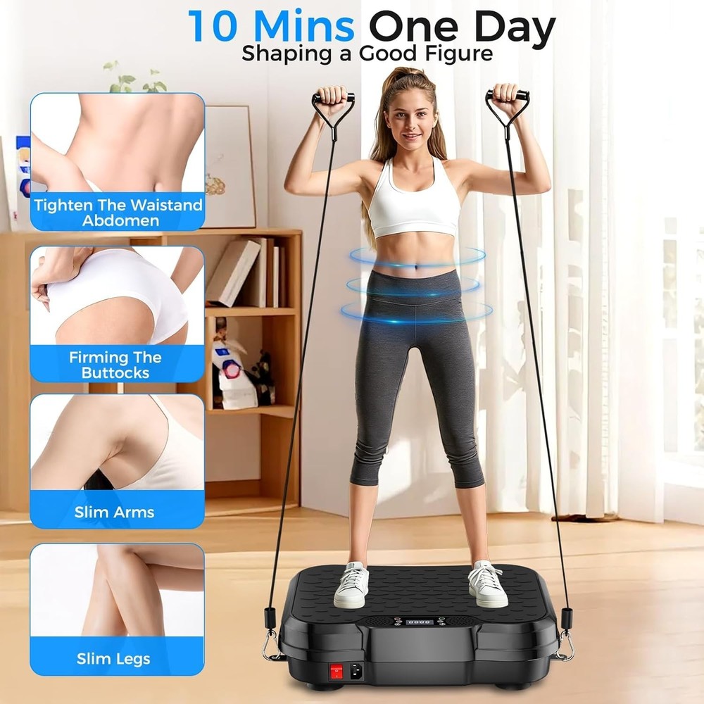 Vibration Plate Exercise Machine & Vibration Plate LED Display 400LB