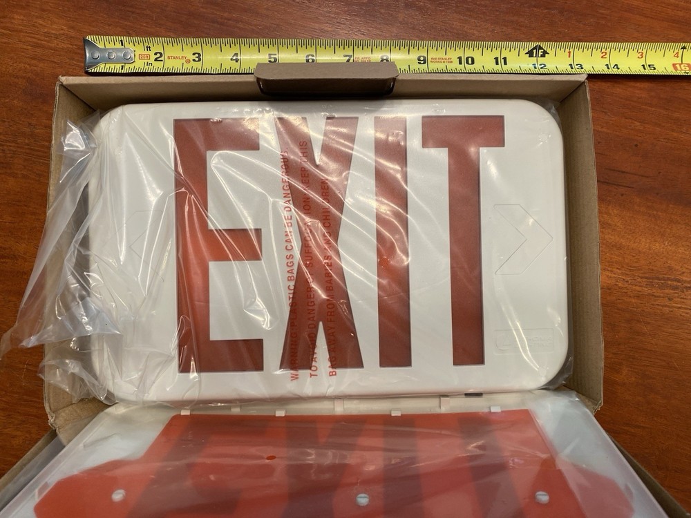 Lithonia Lighting 210LC6 LED Red Thermoplastic Exit Sign