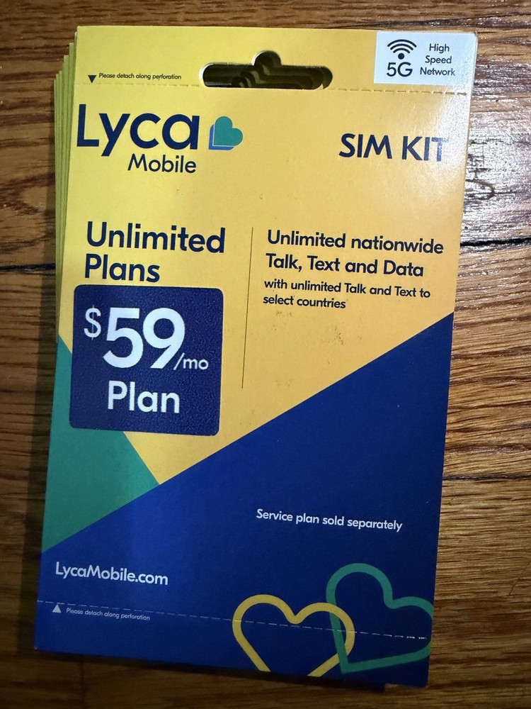 Lycamobile Preloaded Sim $59 Plan With 40GB