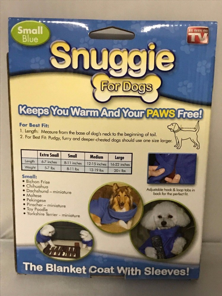 Snuggie For Dogs ~ Small ~Blue