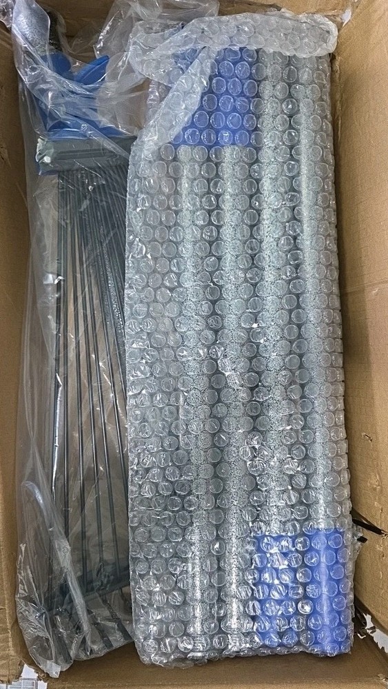 Adjustable Garden Leaf Rake Blue