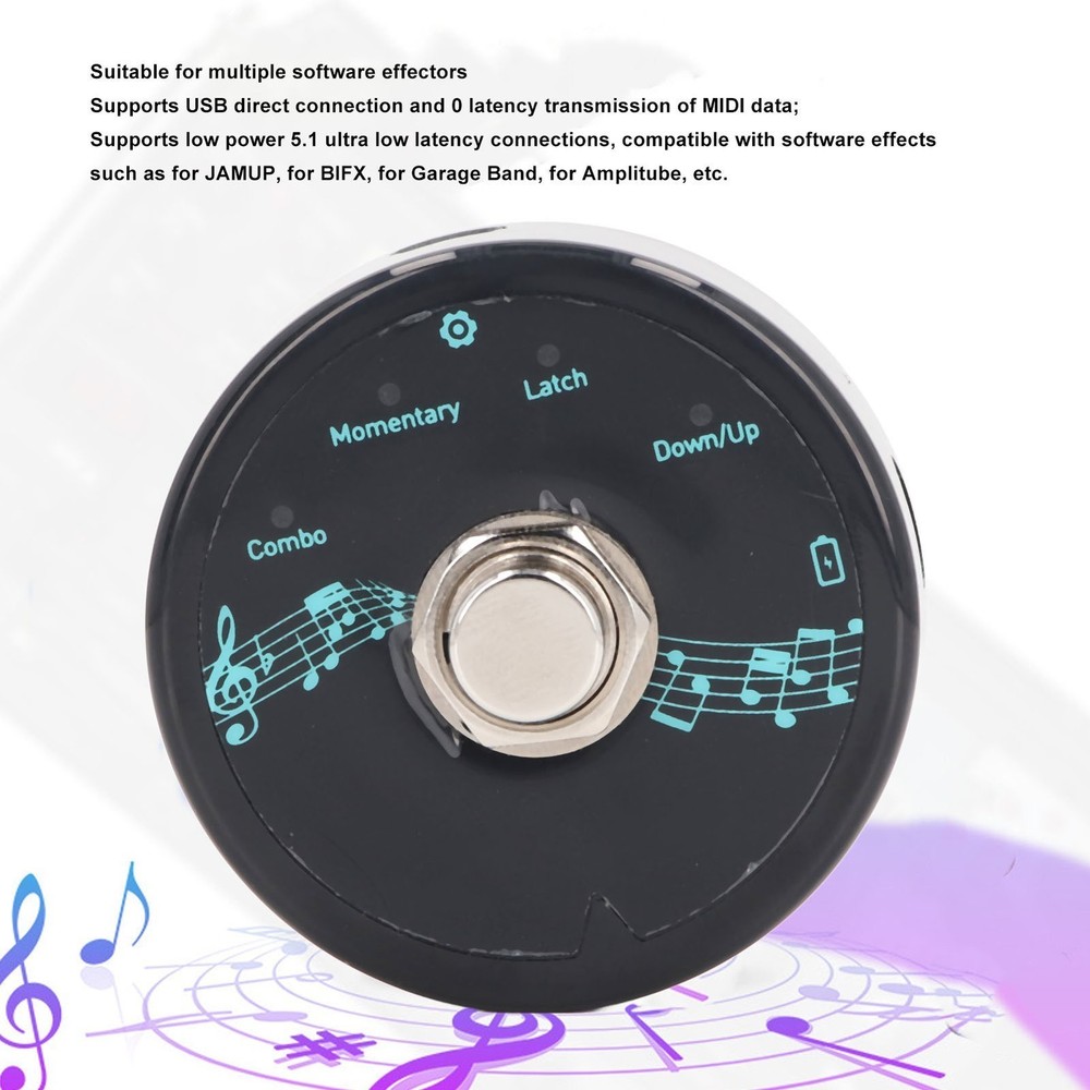 BT 5.1 MIDI Foot Controller Wireless Multifunctional USB MIDI Controller