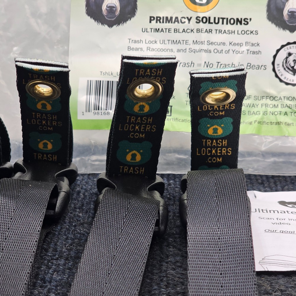 TrashLockers.com Primary Solutions Ultimate Black Bear Trash Locks