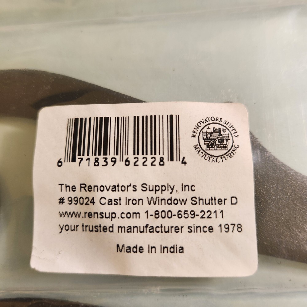 Renovators Supply Cast Iron Shutter Fasteners , 2 Per Pack, Rust Resistant