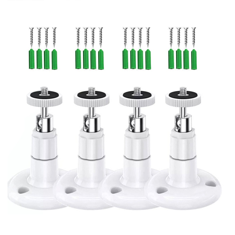Adjustable Arlo Mounting Bracket 4-Pack for Pro 2/3/4 Go Weather Resistant ABS