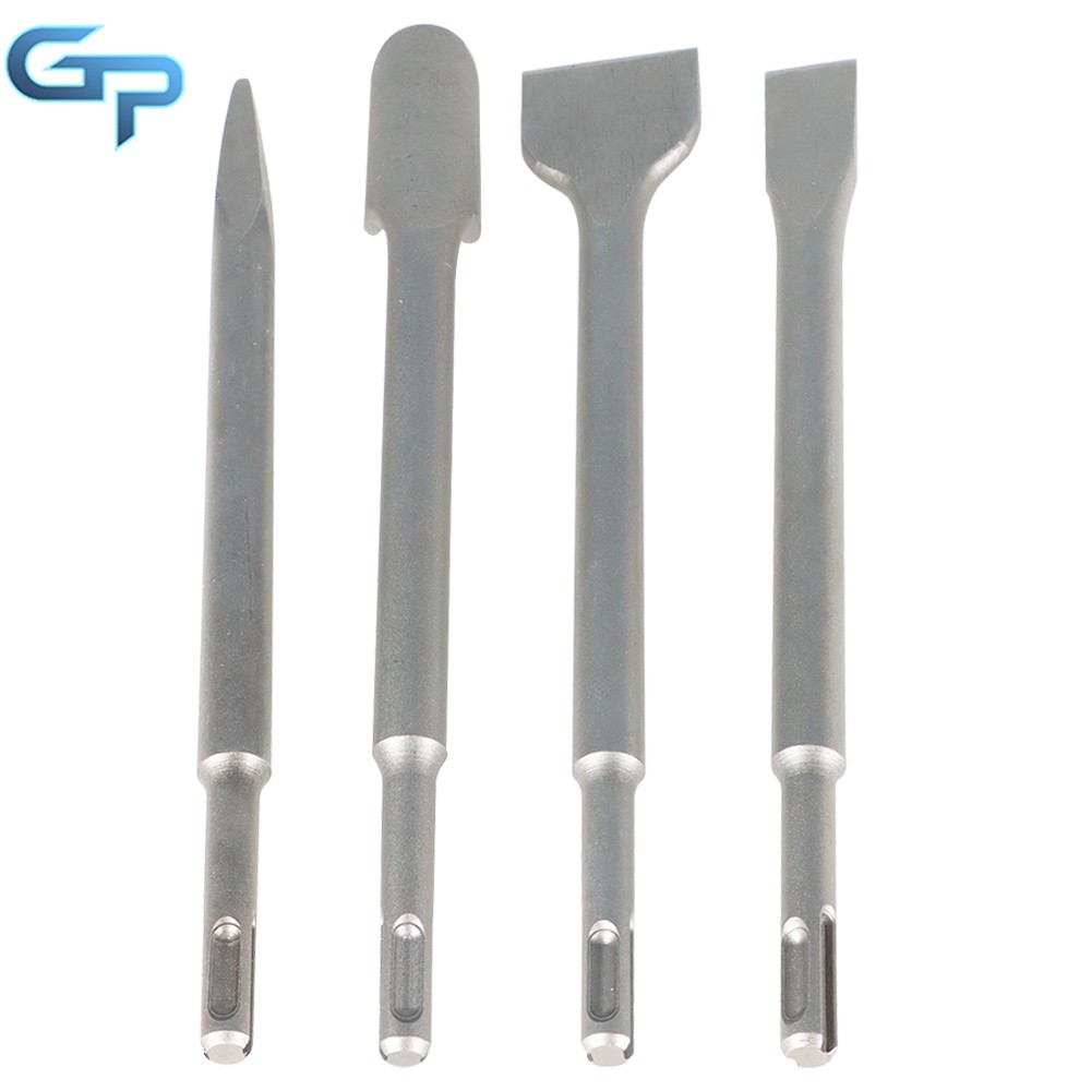 4 Pcs High Quality Flat Chisel Grooving Chisel Point Chisel SDS Plus Chisel Bits