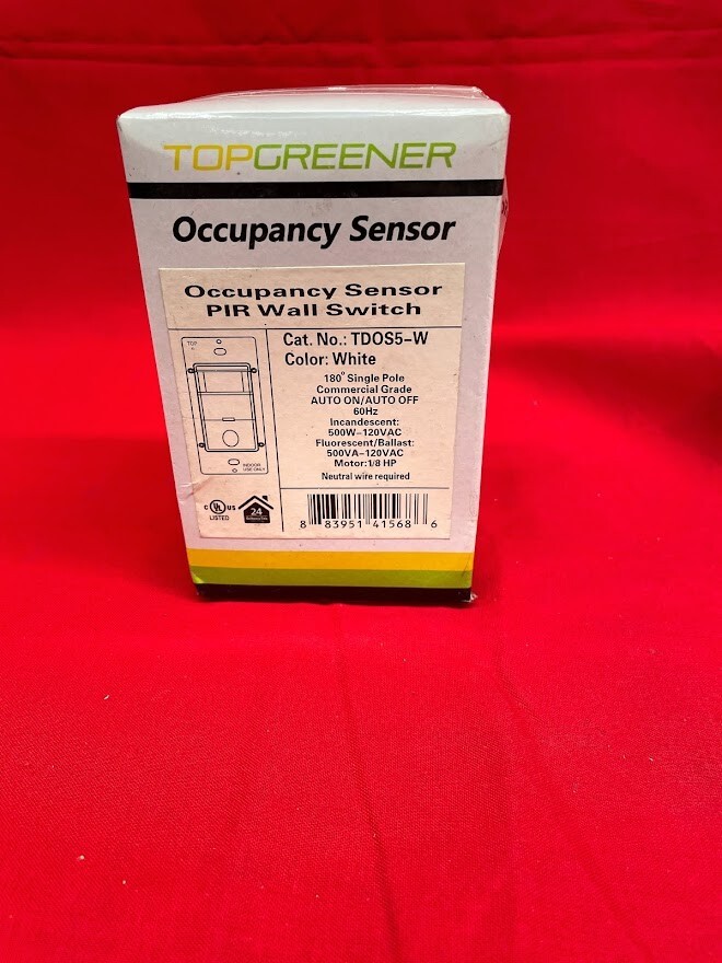 TOPGREENER OCCUPANCY SENSOR PIR WALL SWITCH