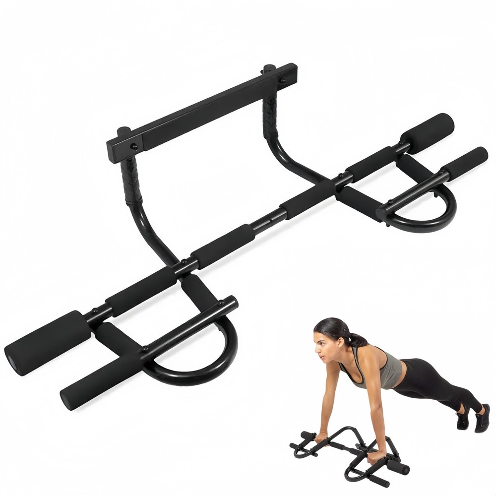 New 2.0 Deluxe Doorway Chin Up Pull Up Bar Multi-Function Home Gym