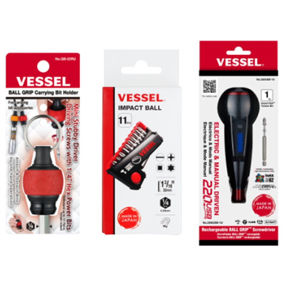 Vessel Tools 2025 Power Holiday Bundle - E-Assist Screwdriver, Bit Set, and One