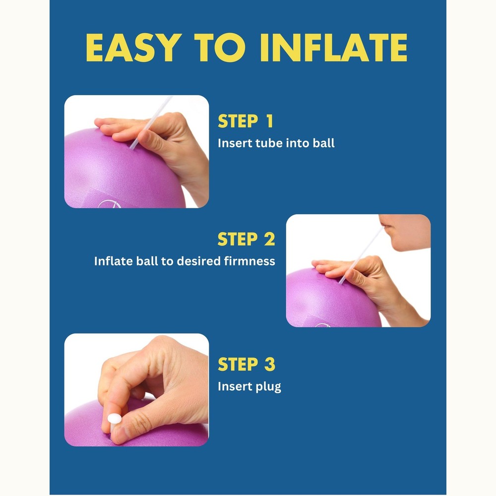 Ball 9 Inch - Small Exercise Ball for Stability, Barre, Core, Ab Workouts, Yo...