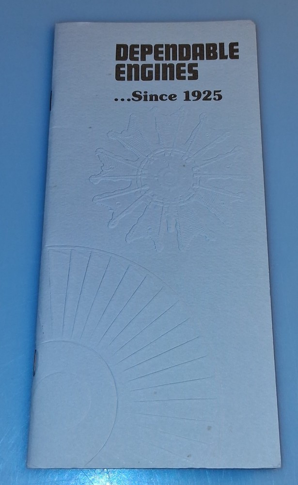 Pratt & Whitney Dependable Engines Since 1925 - Booklet/ Brochure 1990