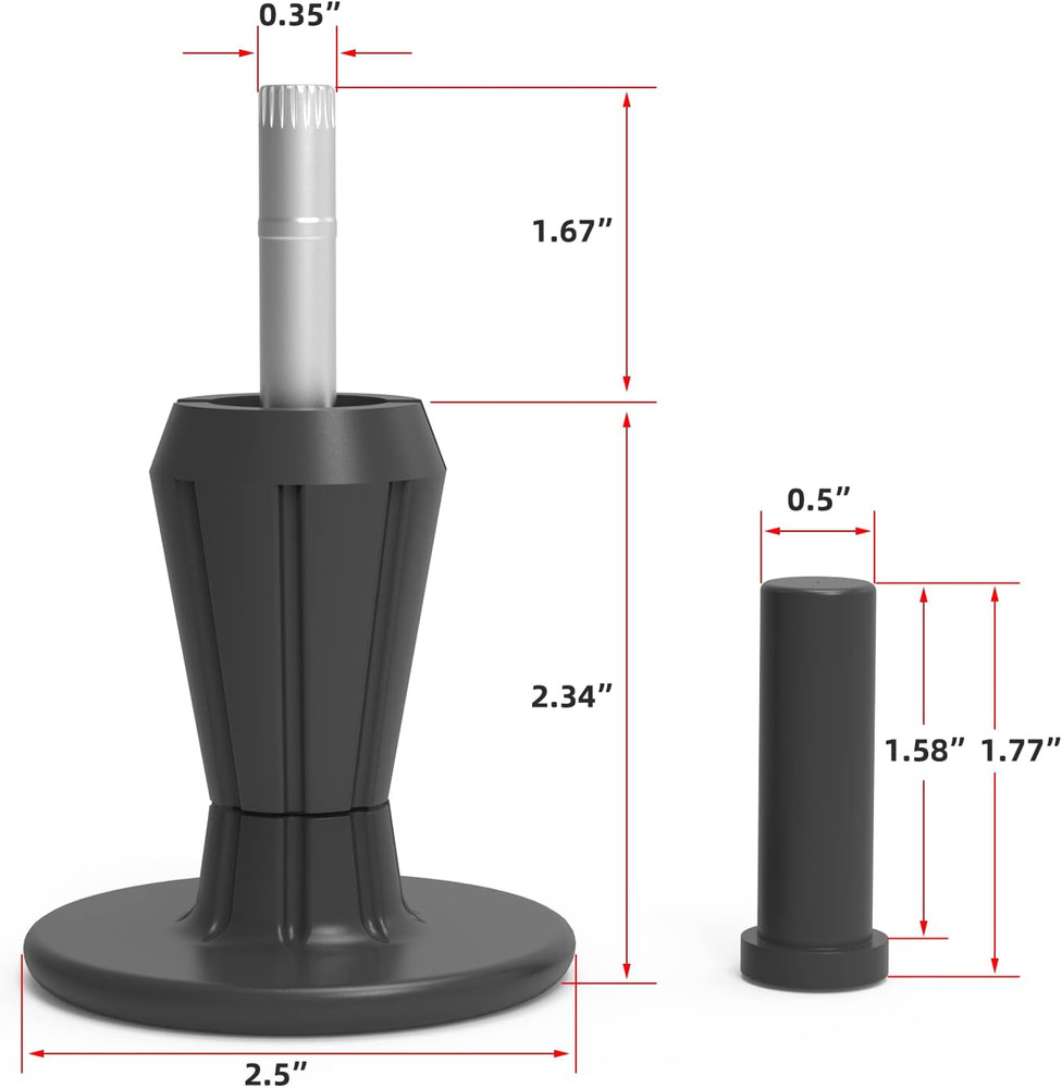 6Pcs Steel Stem Plastic Bed Frame Feet,Sturdy Bed Frame Legs for Replace Wheels,