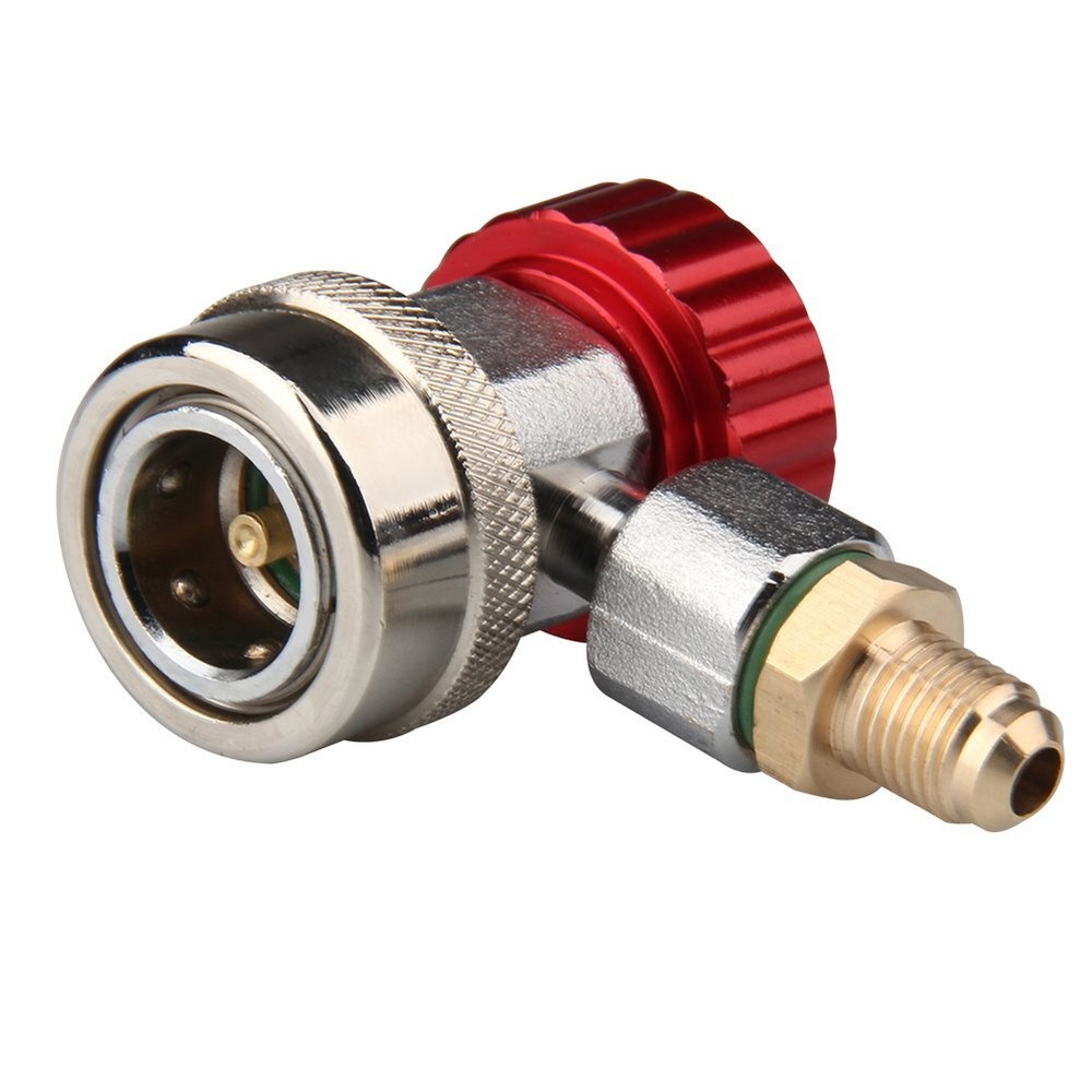 Adjustable AC Quick Coupler Connector Adapter High Low Side 1/4" SAE HVAC