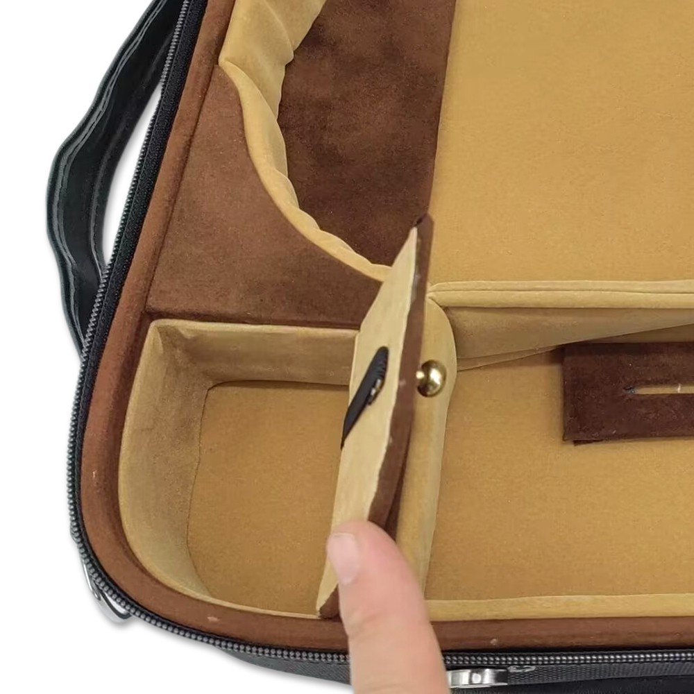 Adjustable 4/4 Full Size Double Violin Case Viola Case with 4 Bow Holders