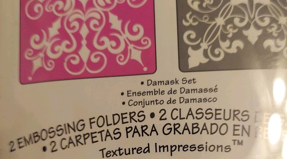 Sizzix Embossing Folders A2 Damask #3 & Damask #4 2 Folder Set