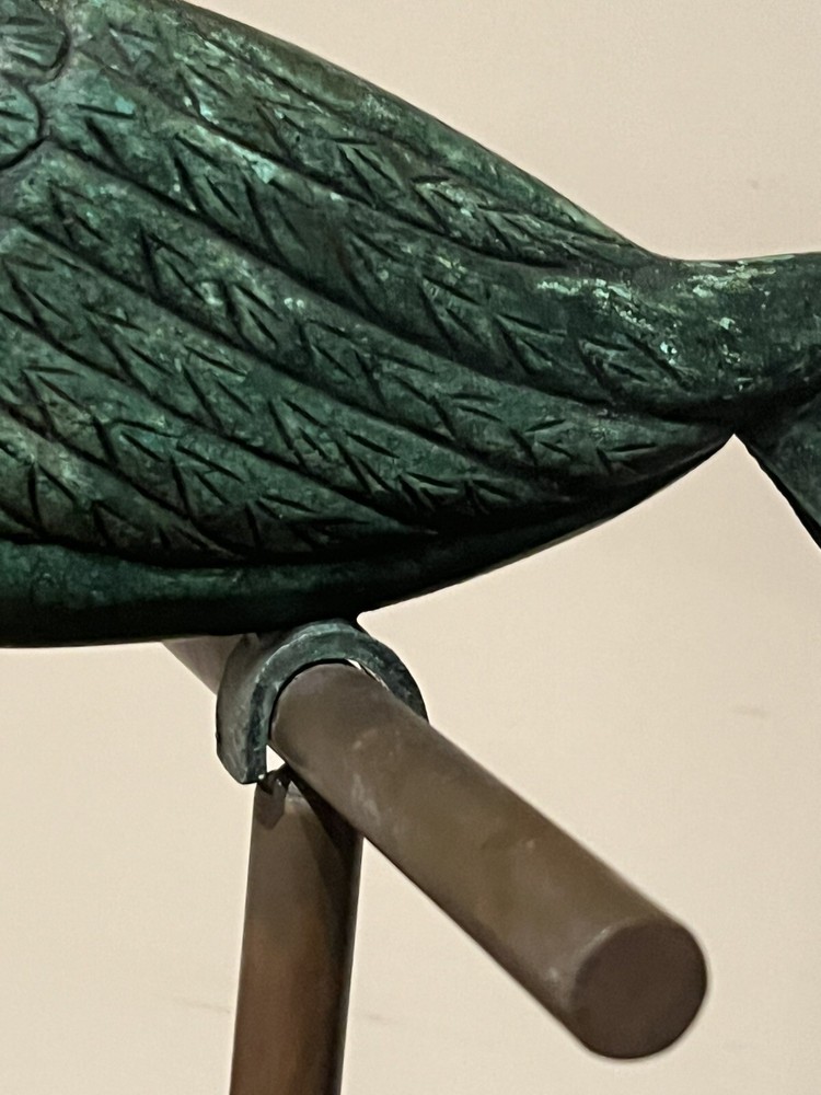 Bronze Parrot on rotating stand