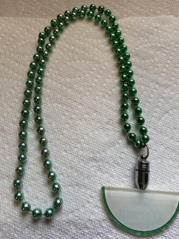 Corona Extra Beer lime wedge mardi gras beads