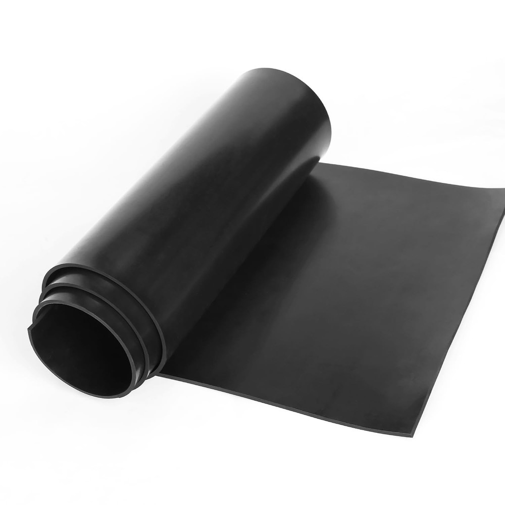 Solid Rubber Sheets Strips 12x12 Inch 1/8 Thick Neoprene Roll DIY Gasket Mat