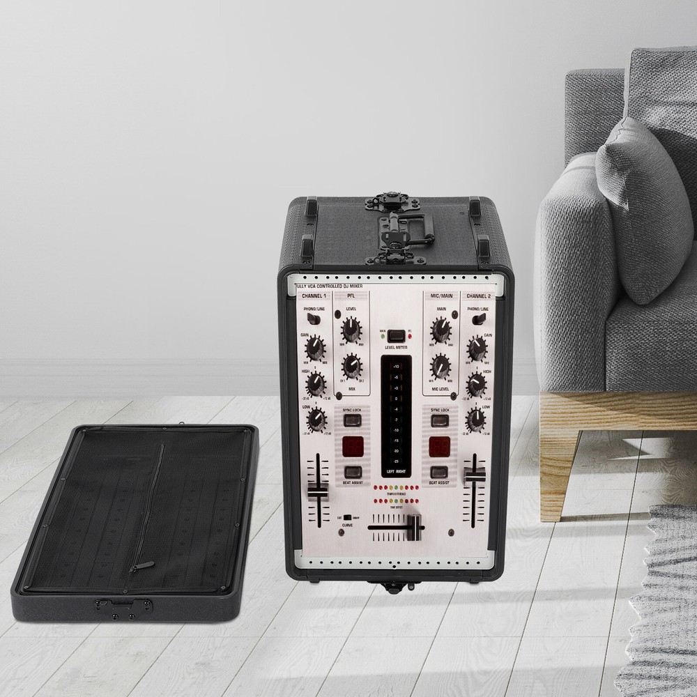 Rack Case 6U Rack Case Dust-Proof 6U Rack Case w/ Microphone Storage Compartment