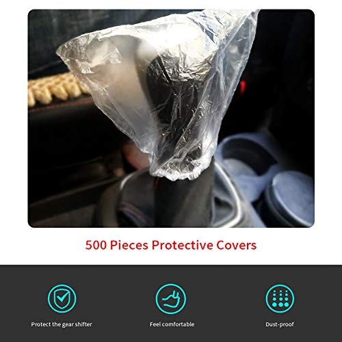 500PCS Disposable Gear Shift Cover Plastic Transparent Car Gear Shift