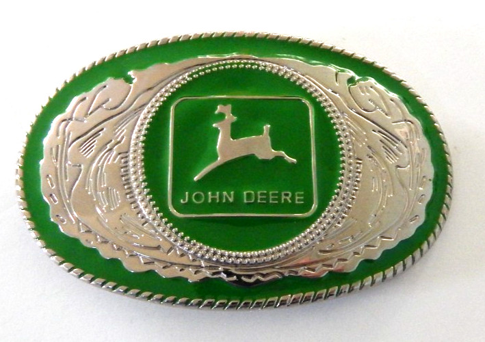 🚜 NEW!!  JOHN DEERE  Enameled Belt Buckle 🚜