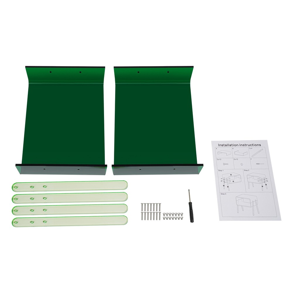 Acrylic Decorative End Table, 2-Tier Home Display Nightstand with Open Storage