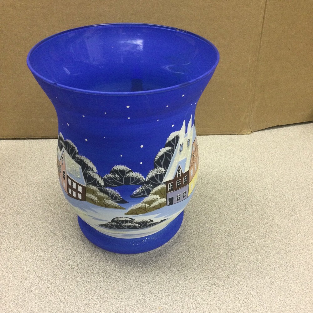 Candle Holder Hurricane Winter Theme