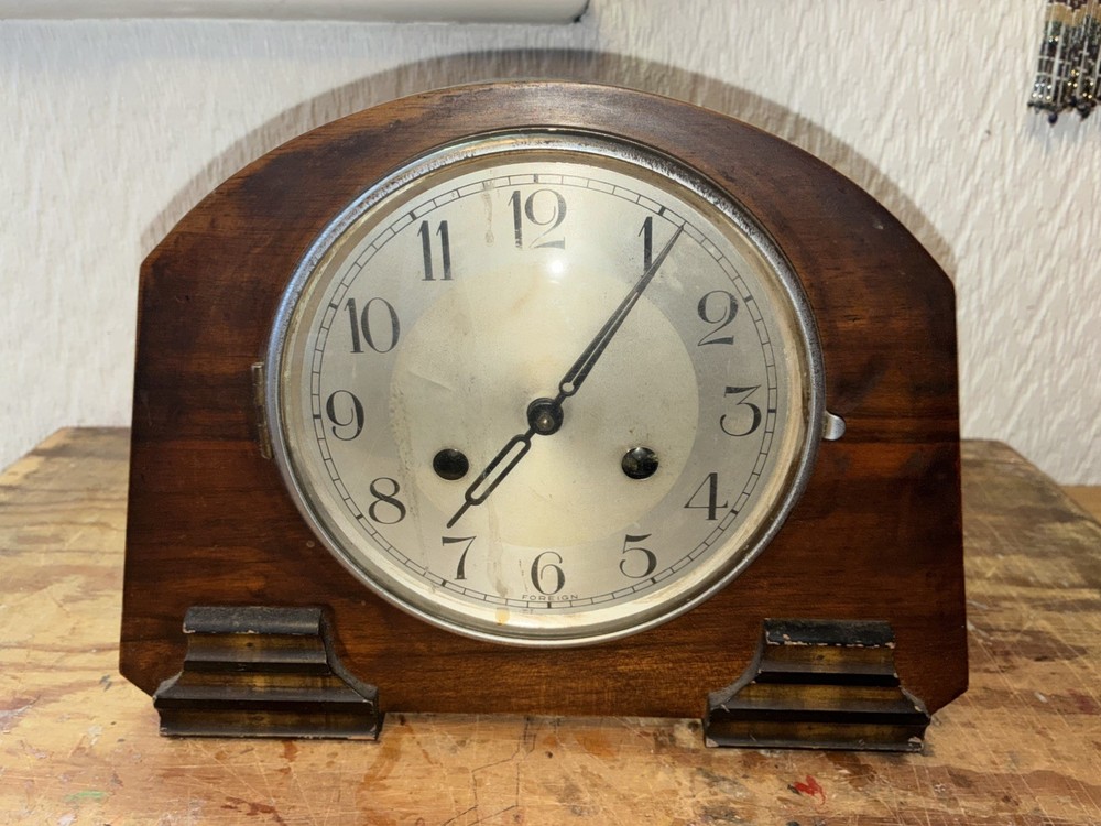 Chiming Mantel Clock In Working Order. Foreign
