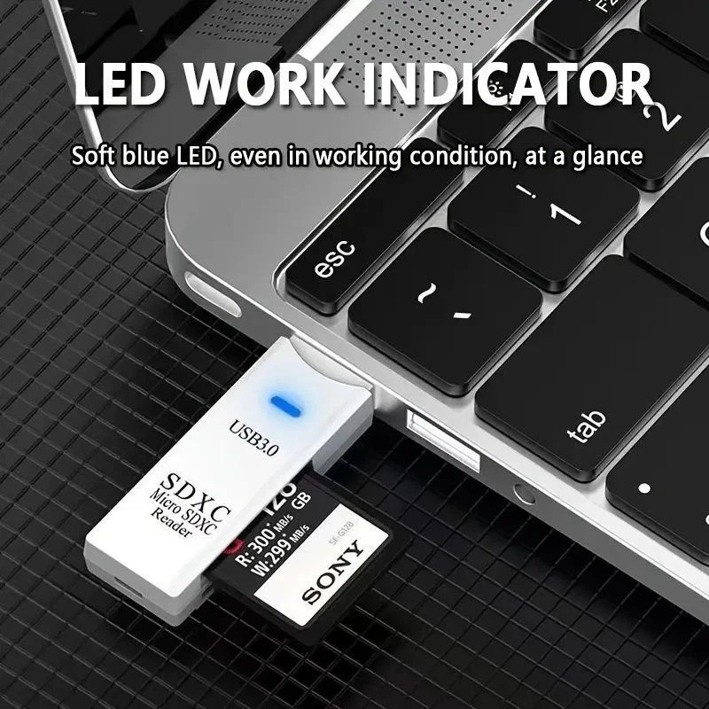 USB 3.0 Micro SD/TF Card Reader Memory Adapter for PC Laptop Camera