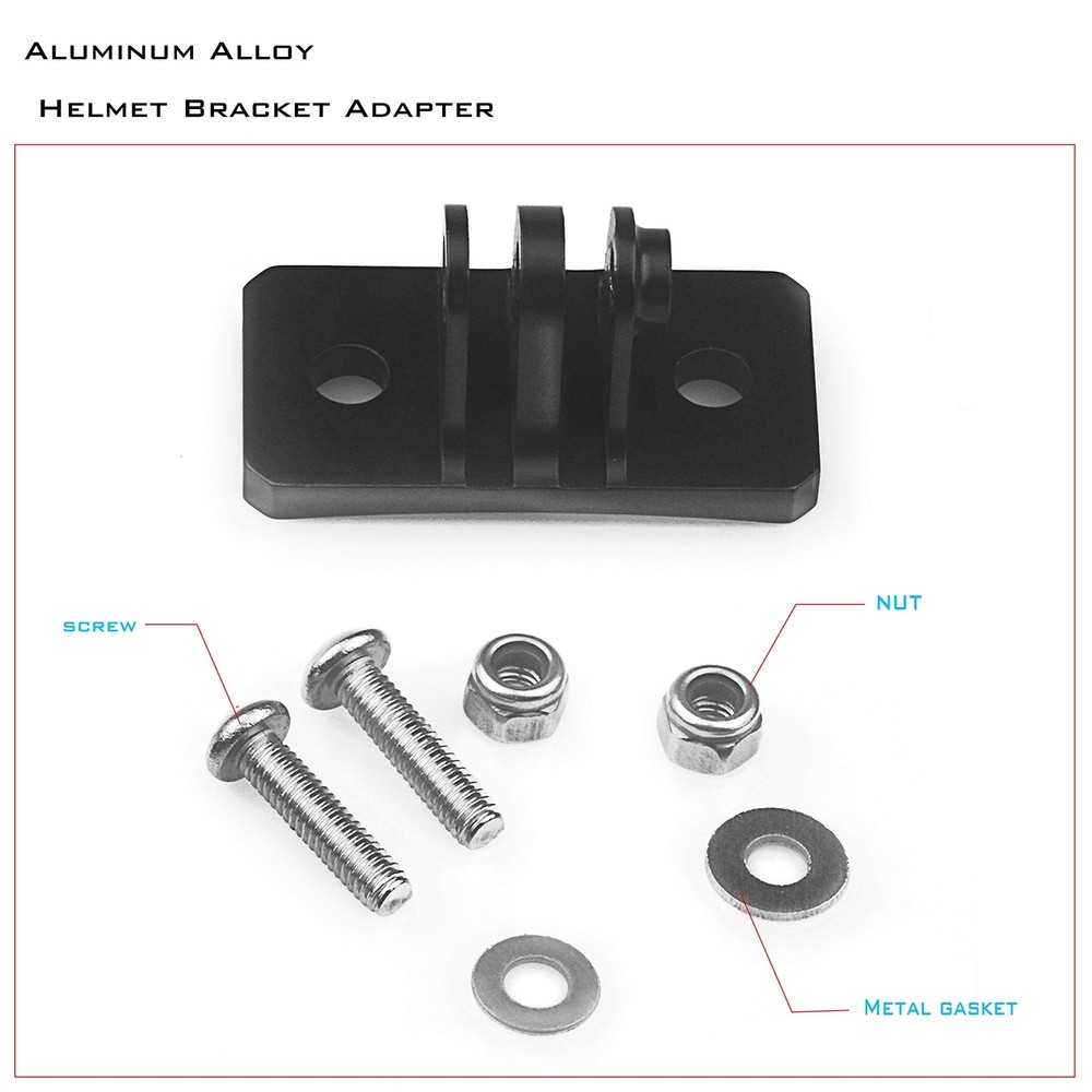 Universal Helmet Fixed Mounts, Camera Metal Bracket Adapter, Camera Accessori...