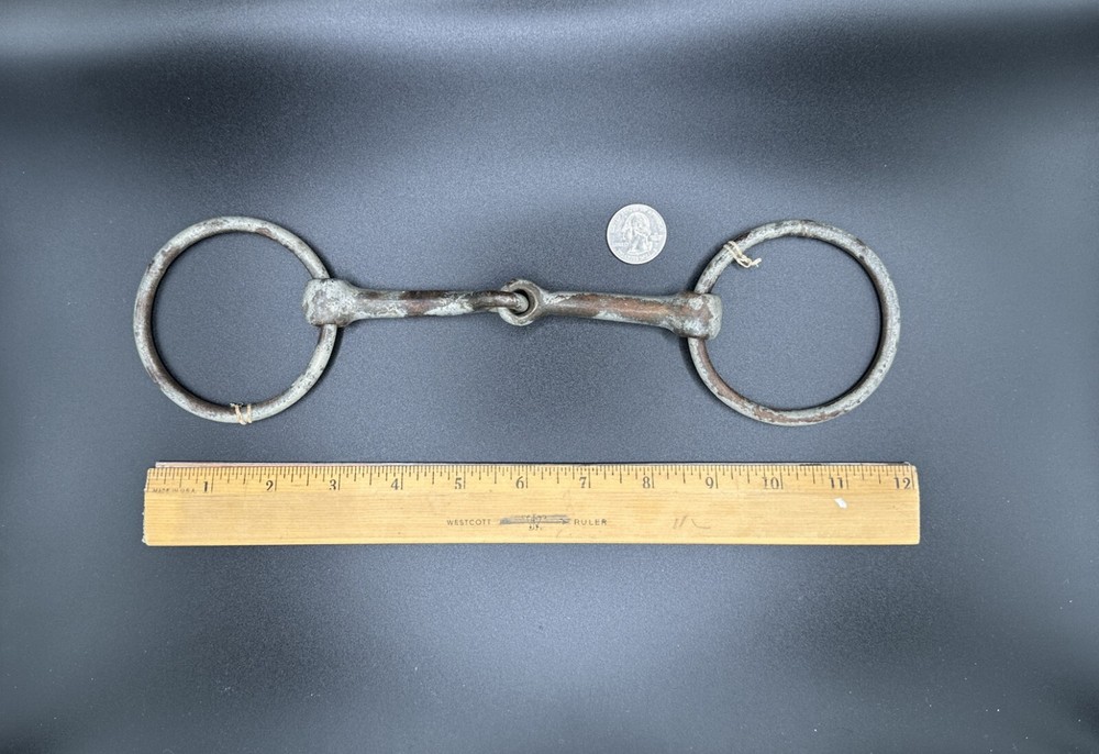 Vintage Horse Snaffle Bit, 12"