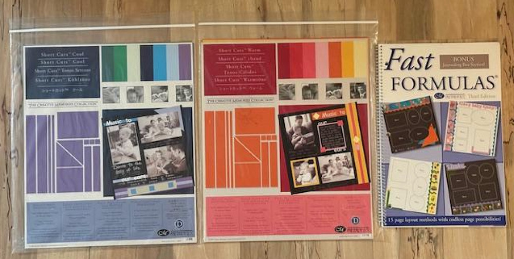 Creative Memories 2 SHORT CUTS: Warm & Cool + FAST FORMULAS 72 pg +Bonus Section