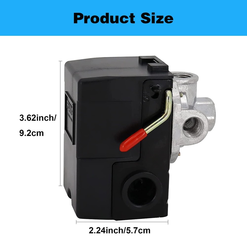 LF10-4H Pressure Switch, 4 Port Air Compressor Pressure Switch Replacement Co...