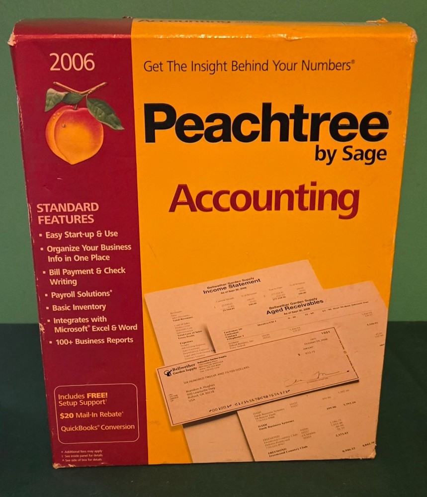 Peachtree by Sage Accounting 2006 * NEW* CD Software