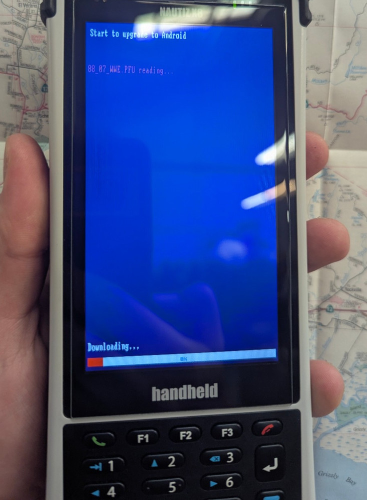 handheld NAUTIZ X8 compact rugged Android data collector; tested, works; reset