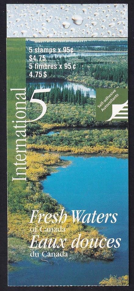 Canada 2000 Fresh Waters 95¢, MNH sc# BK229b open (1855a-e)