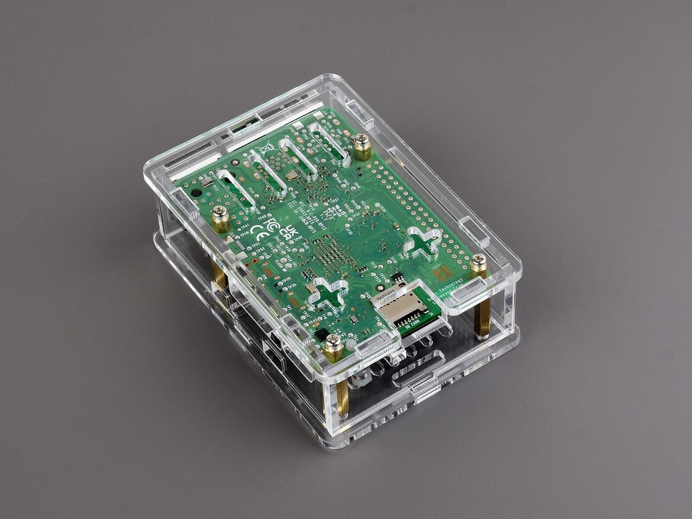 Waveshare Clear Acrylic Case for Raspberry Pi 5 installing Active Cooler