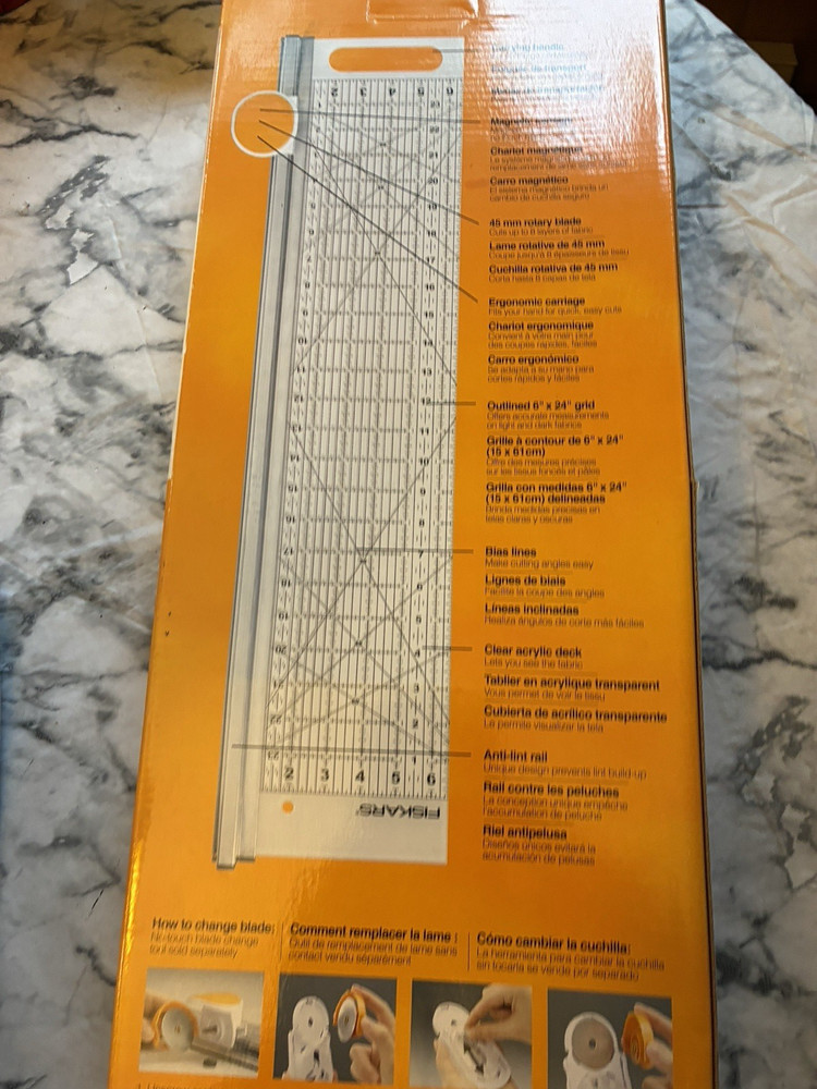 Fiskars Rotary Cutter & Ruler Combo 6" x 24" NEW!