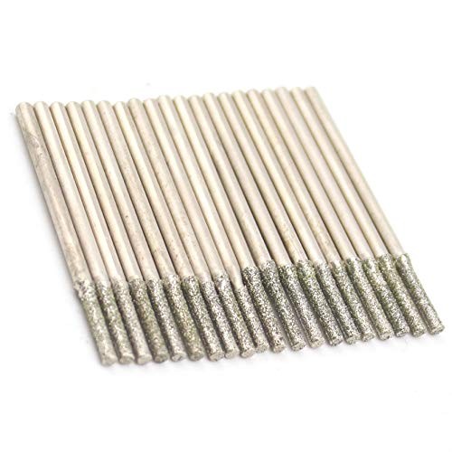 JINGLING 2mm Diamond Drill Bits Grinding Head Lapidary Tools Head Diameter 2mm